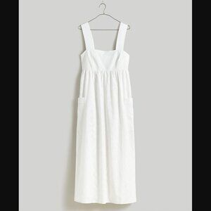 Madewell Floral Cutout Back Empire Waist Midi Dress White Sz. 2